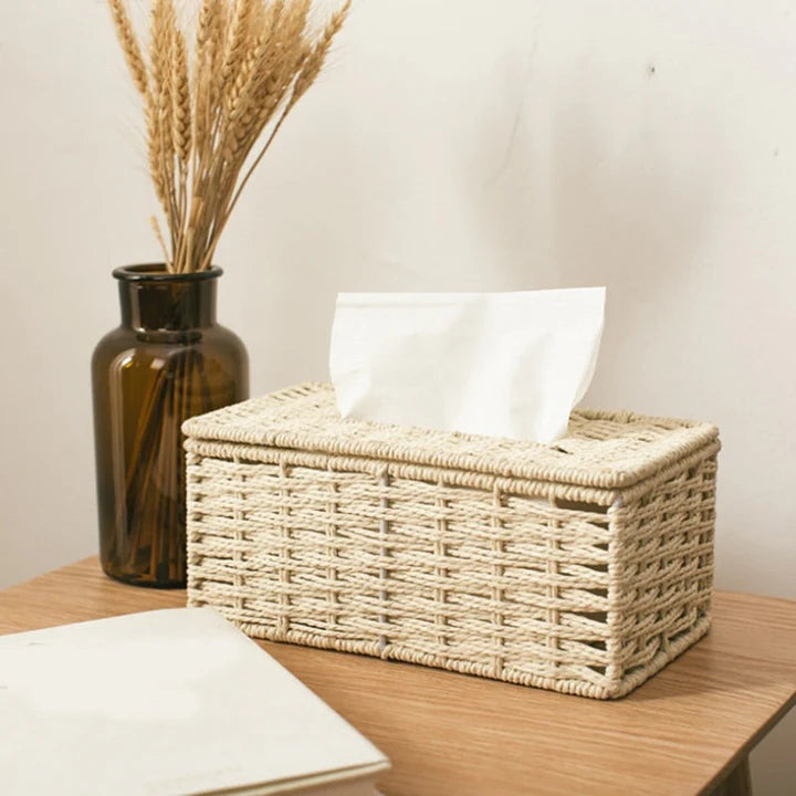 Square Wicker Tissue Dispenser